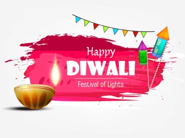  Mutlu Deepavali, geleneksel Özet diya ile dekoratif arka plan üzerinde ışıklar kutlama Festivali için tebrik kartı tasarımı / lamba yakma 