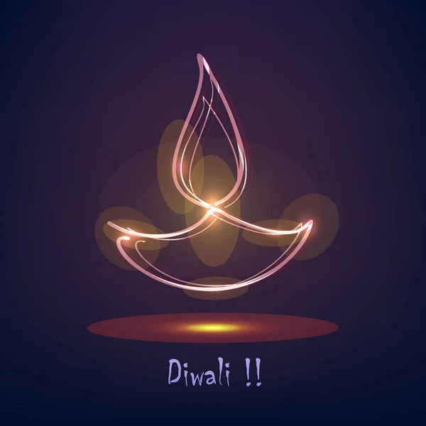 Creatieve Wenskaart Design Voor Festival Van Happy Deepavali Viering — Stockvector