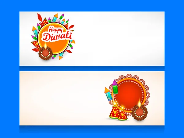 Kreative Website Header Oder Banner Mit Hindi Subh Diwali Text — Stockvektor
