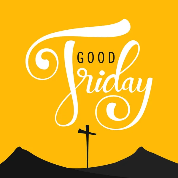 Good Friday Editable Vector Illustration Composed Hand Lettering Text Good — Stock Vector