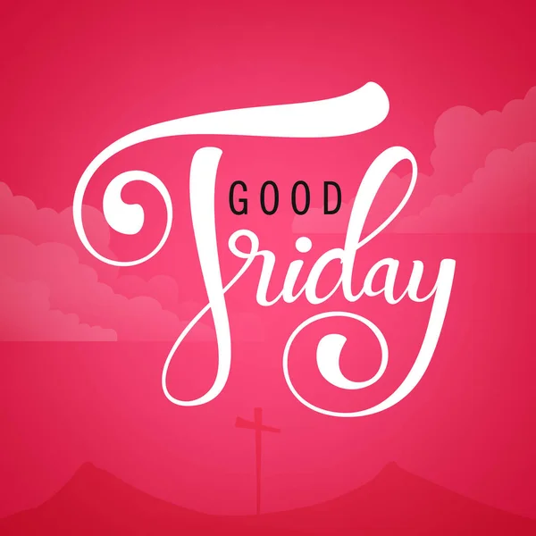 Good Friday Editable Vector Illustration Composed Hand Lettering Text Good — Stock Vector