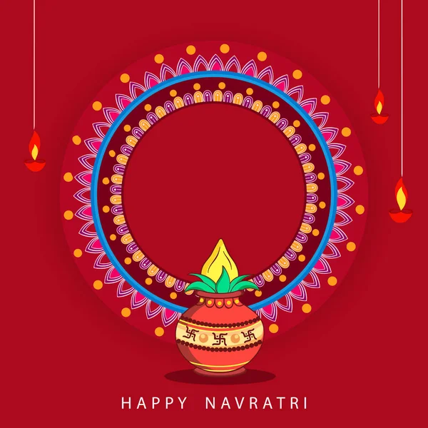 Vector Editable Abstracto Para Festival Hindú Chaitra Navratri 2018 Utilizado — Archivo Imágenes Vectoriales