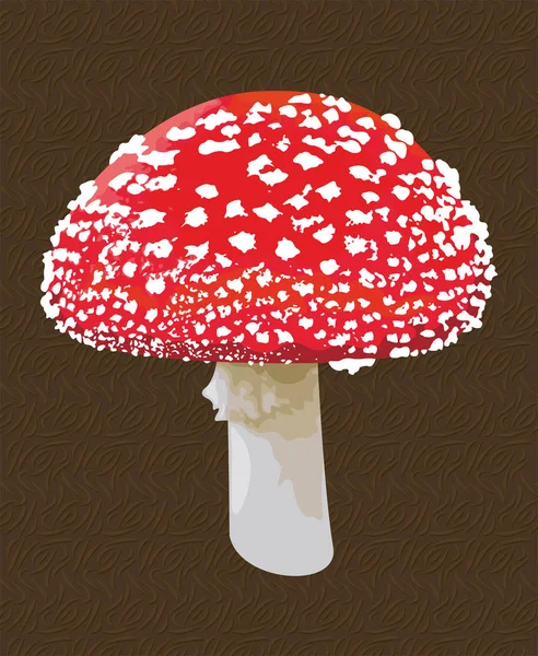 Beau champignon amanita . — Image vectorielle