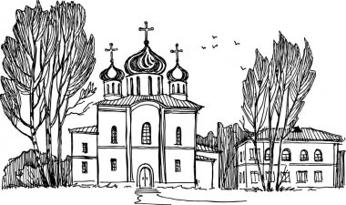 Kilise ile kontur sanat