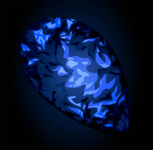 Мистический Камень Черный Опал Темном Фоне — стоковый вектор