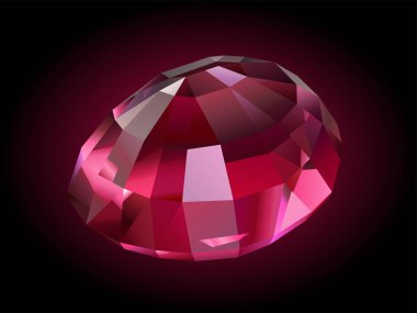 Sanat güzel yönlü parlak mor koyu arka plan üzerinde rubellite ile