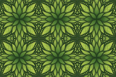 Çiçeksiz desenli renkli yeşil sanat