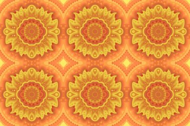 Sarı, güneşli, pürüzsüz desenli renkli bir sanat.