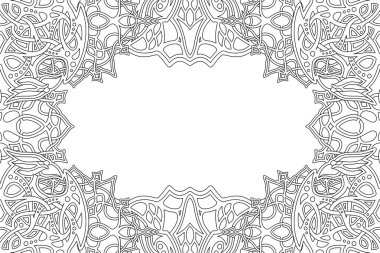 Doğrusal desenli yetişkin boyama kitabı için sanat