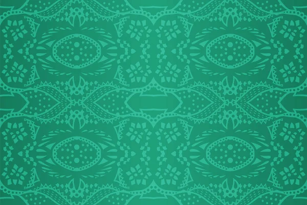 Arte verde brillante con patrón abstracto sin costuras — Vector de stock