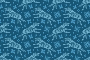 Kurt ve karla kusursuz kış deseni