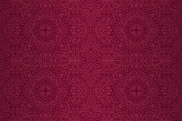 Arte púrpura con patrón inconsútil abstracto oriental — Vector de stock