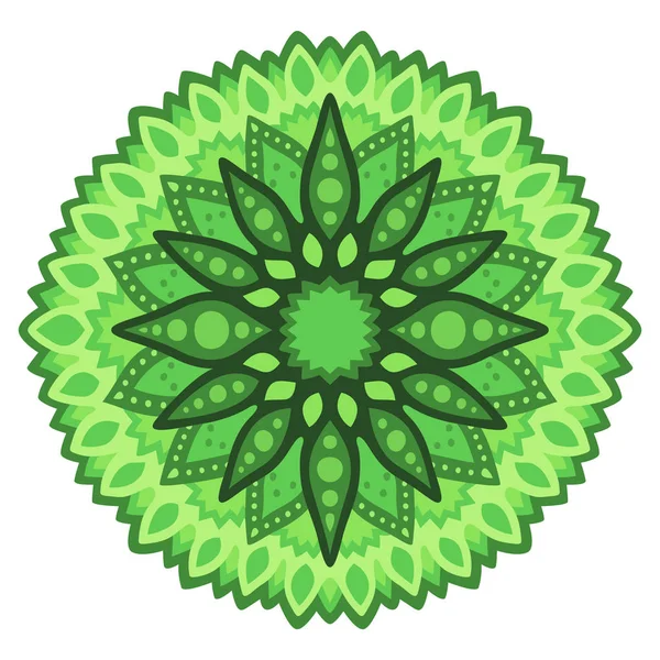 Izolované umění se zeleným abstraktním jednoduchým vzorem — Stockový vektor