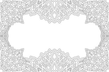 Soyut kenarlıklı boyama kitabı sayfası sanatı