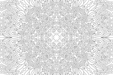 Çiçek desenli boyama kitabı sayfası