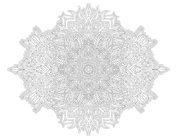 Line art pro omalovánky s květinovým vzorem — Stockový vektor