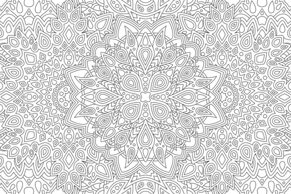 Adult coloring book page with abstract pattern — Stock Vector