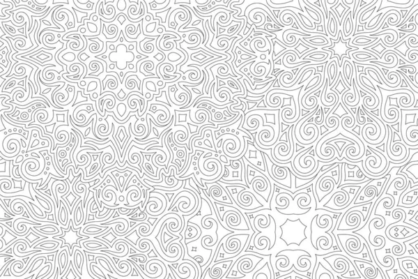 Art for adult coloring book with vintage pattern — Stock Vector