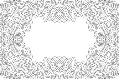 Soyut kenarlıklı boyama kitabı sayfası sanatı