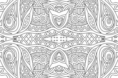 Modern desenli boyama kitabı için satır sanatı