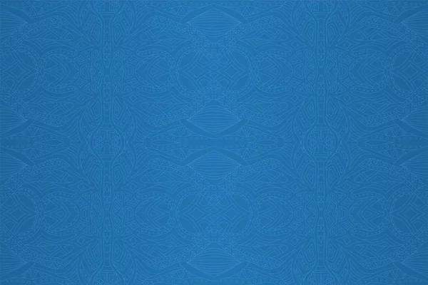 Arte azul con patrón lineal abstracto detallado — Archivo Imágenes Vectoriales