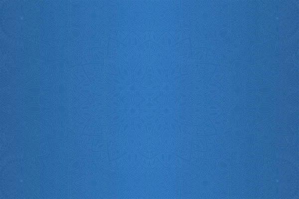 Красивая Иллюстрация Декоративным Линейным Бесшовным Цветочным Узором Синем Фоне — стоковый вектор