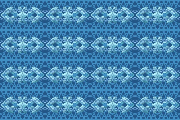 Beau Fond Web Bleu Avec Motif Abstrait Sans Couture Avec — Image vectorielle