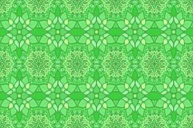 Dekoratif çiçeksiz desenli güzel yeşil web arkaplanı