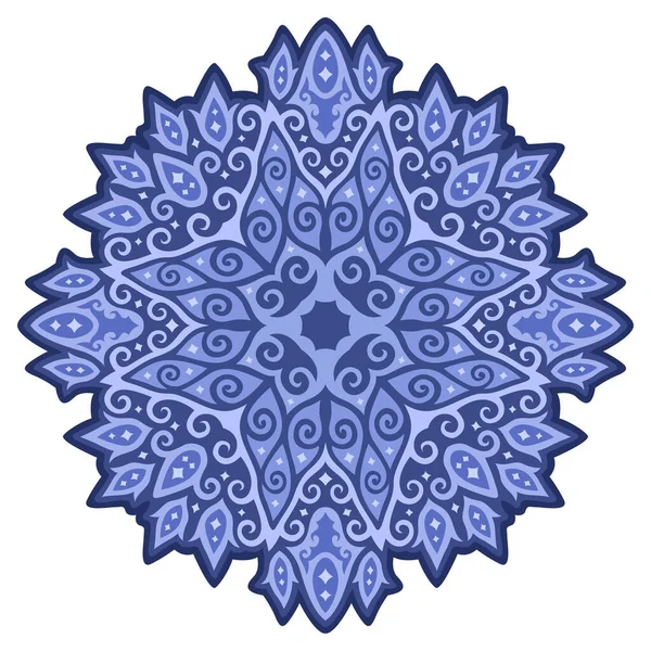 Belle Illustration Cosmique Avec Motif Vintage Abstrait Bleu Avec Des — Image vectorielle