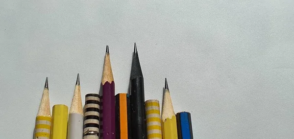 Different Types Pencils Taking Notes — Stock Photo, Image