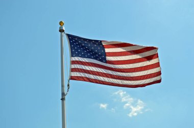 Bayrak esintiyle sallayarak