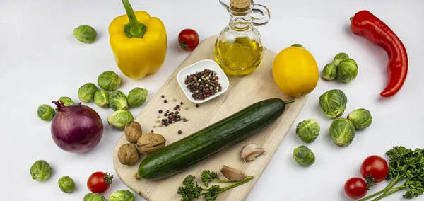 Hortalizas Cosecha Propia Verduras Orgánicas Frescas Verduras Del Jardín Vegetales — Foto de Stock