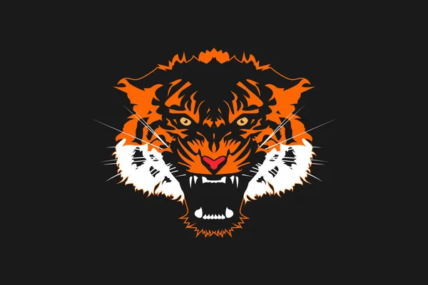 Logo Tiger yüz vektör — Stok Vektör