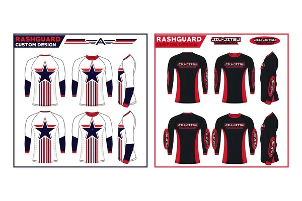 Rash Guard Template Design Vector — Stockvector