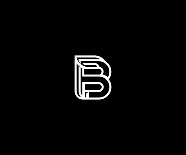 Buchstabe Lineare Fette Form Kreative Moderne Stilvolle Logotyp — Stockvektor