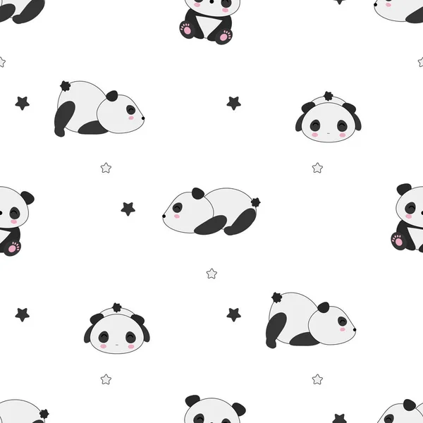 Modello di panda addormentato — Vettoriale Stock