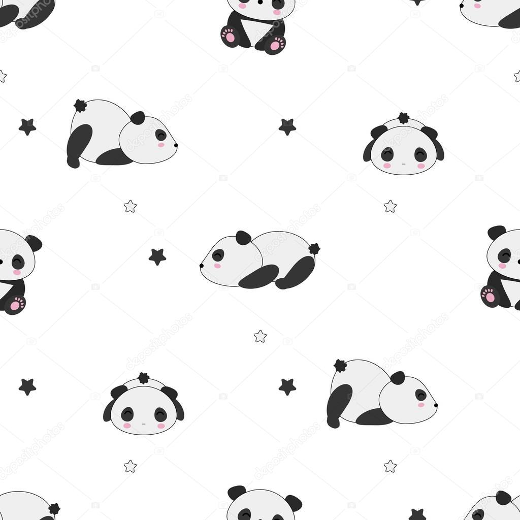 Sleeping panda pattern