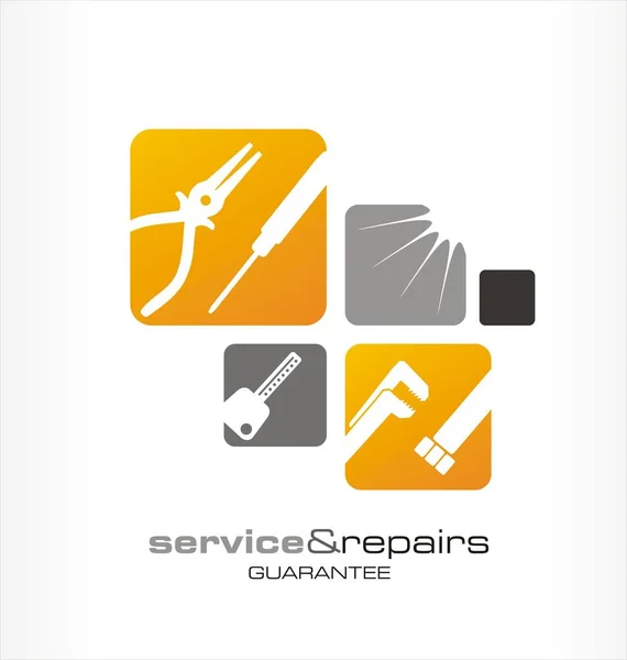 Service. Service gereedschappictogram. Reparatie. Tol. Logo. Vector. — Stockvector
