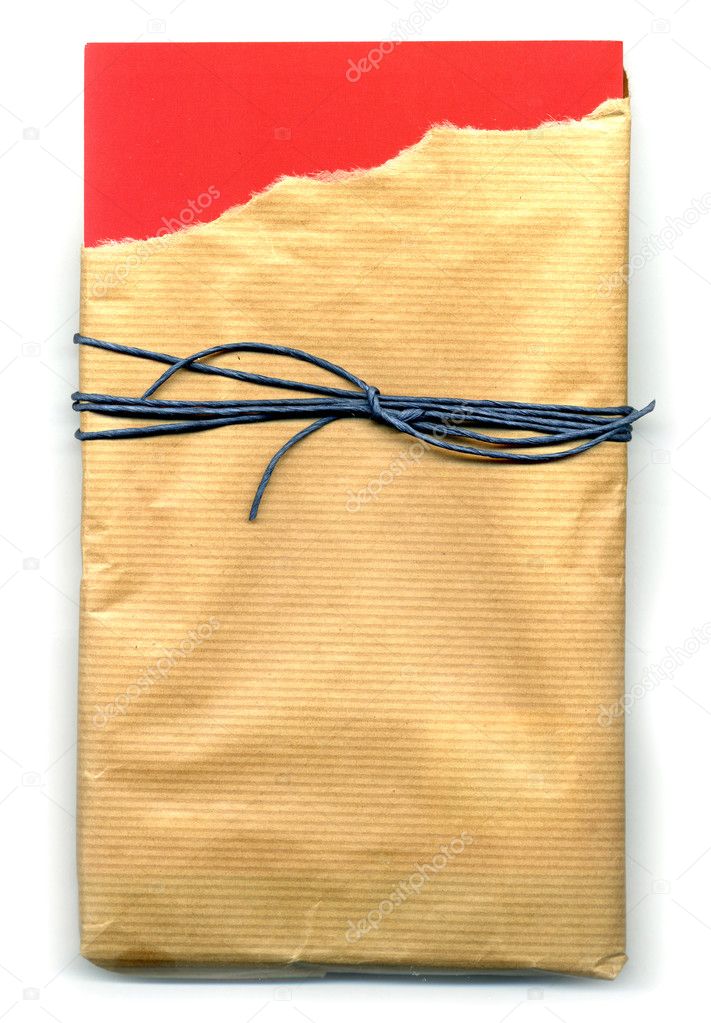 parcel tied up with strings