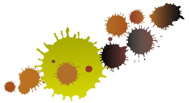 Beyaz arka planda Mudblots