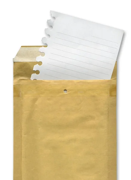 Folha e envelope — Fotografia de Stock