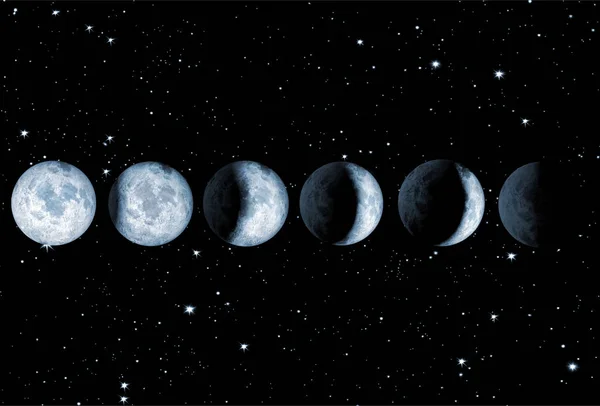 Ilustracja zaćmienia Księżyca — Zdjęcie stockowe