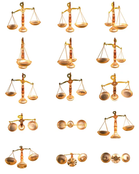 3d illustration of a scales multiple views — Stock Photo, Image