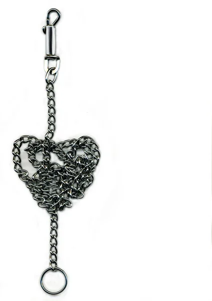 Heart chain on white background — Stock Photo, Image