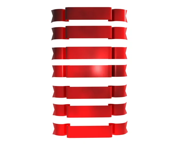 3d Illustration of Red ribbons — Stock Photo, Image