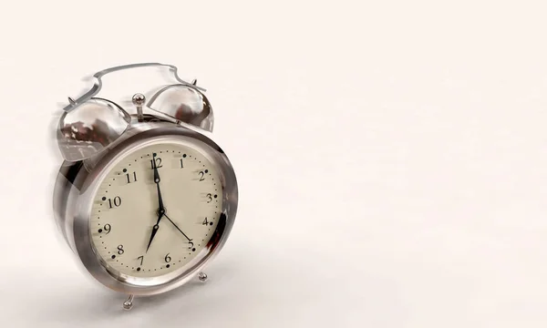 白い背景の上の目覚まし時計の 3 d イラストレーション — ストック写真