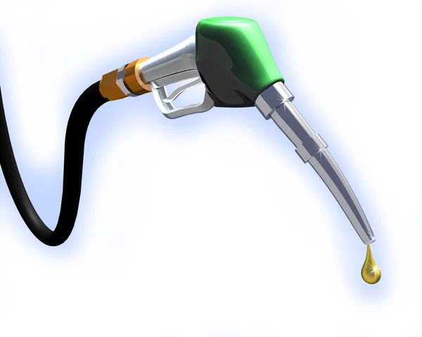 가스 펌프 노즐의 3d 그림 — 스톡 사진