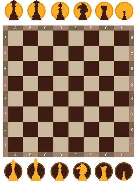 Ilustração vetorial do tabuleiro de xadrez —  Vetores de Stock