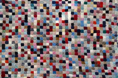 Renkli el işi patchwork yorgan