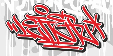 Soyut Kelime Graffiti Yazı Tipi Harflendirme Sanatı